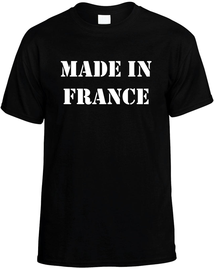 made in france mens funny t-shirt black