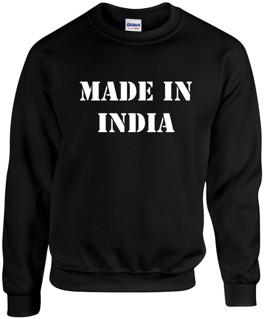 made in india unisex crewneck sweatshirt black signature outlet novelty 