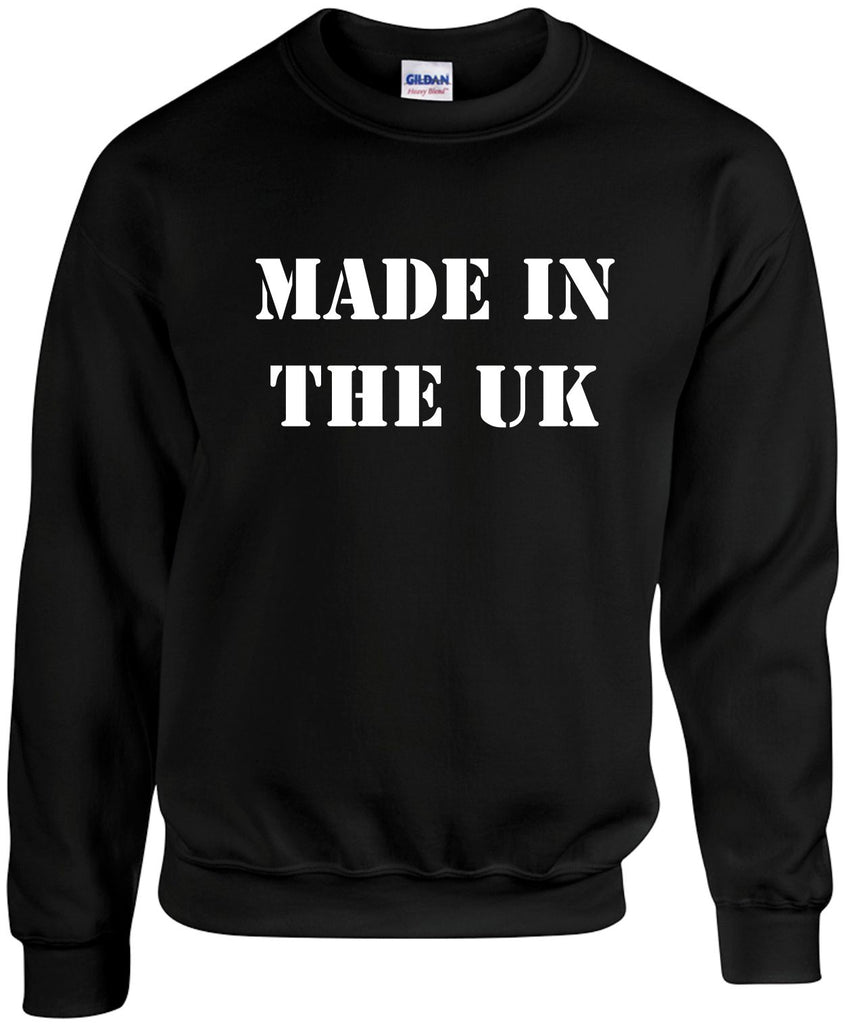 made in the uk unisex crewneck sweatshirt black signature outlet novelty 