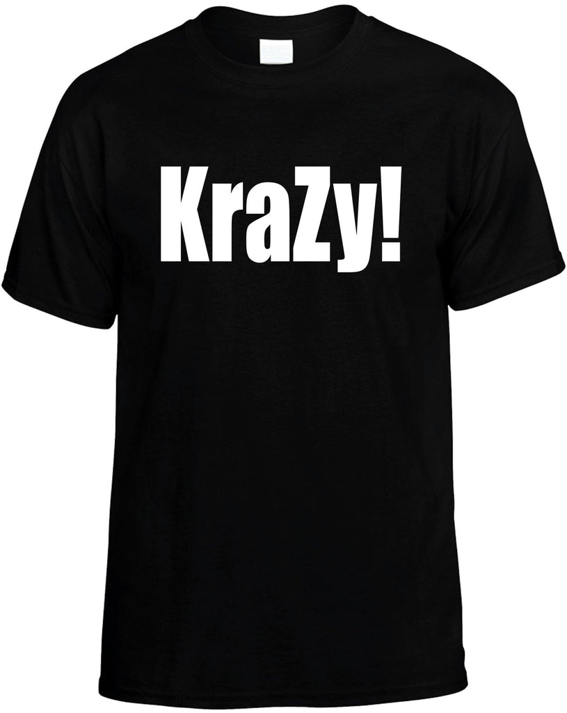 krazy mens funny t-shirt black