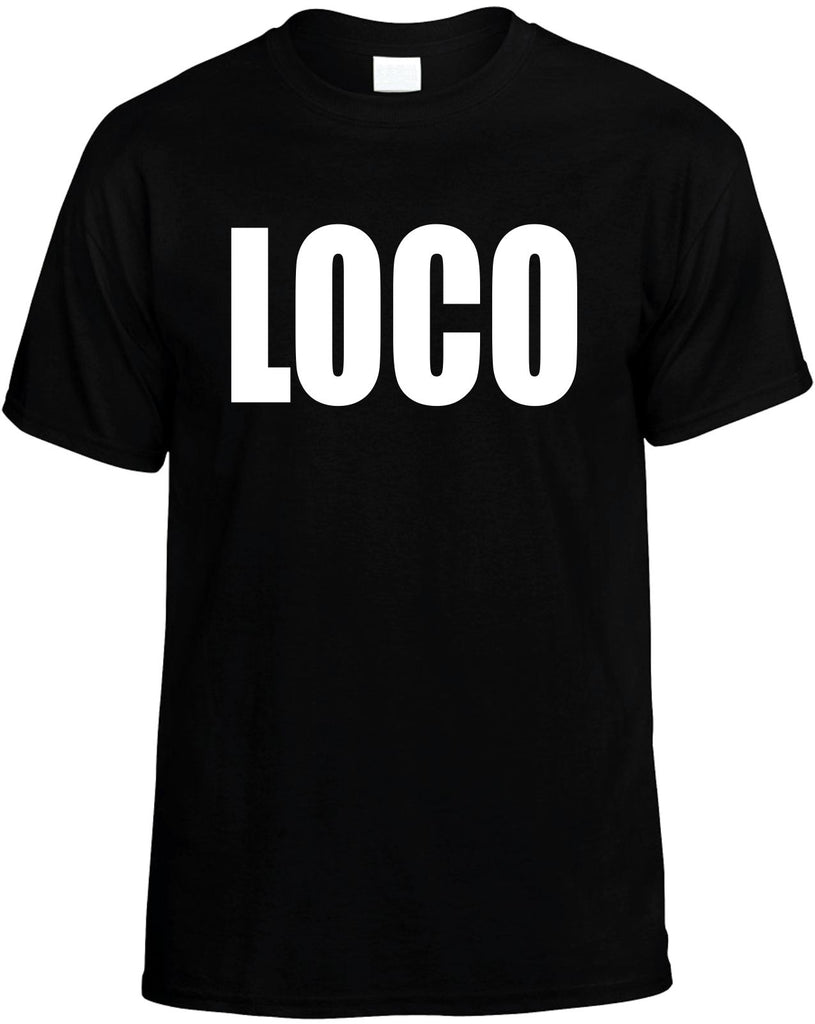 loco mens funny t-shirt black