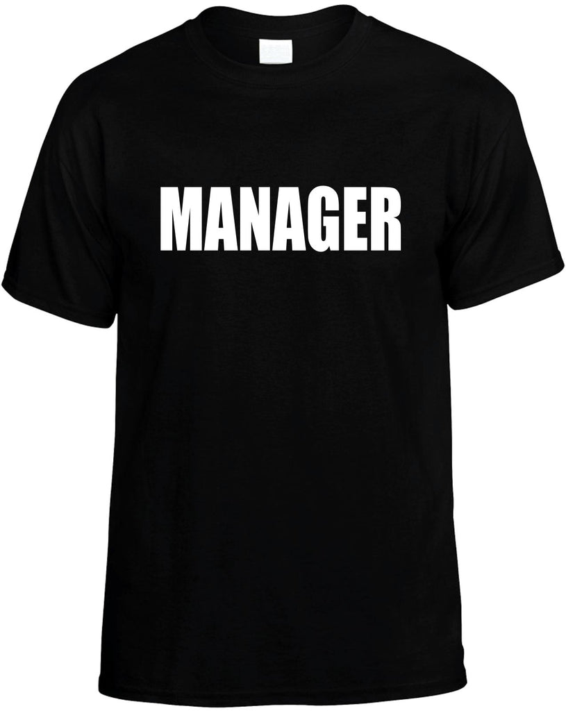 manager mens funny t-shirt black