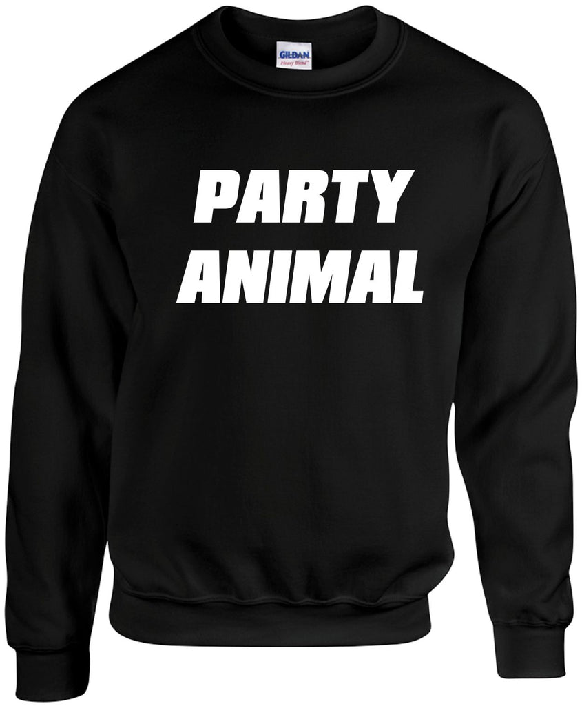 party animal unisex crewneck sweatshirt black signature outlet novelty 