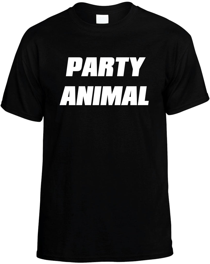 party animal mens funny t-shirt black