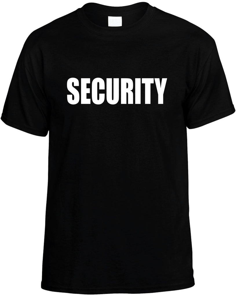 security mens funny t-shirt black