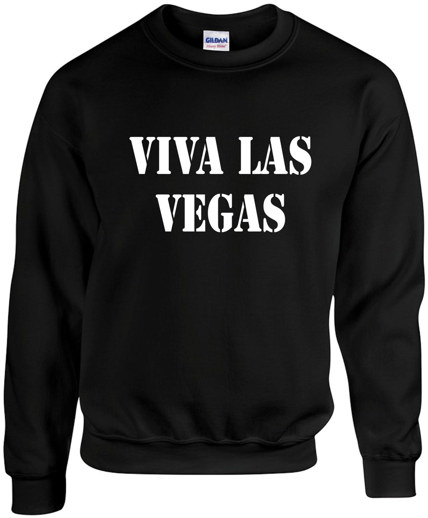 viva las vegas unisex crewneck sweatshirt black signature outlet novelty 