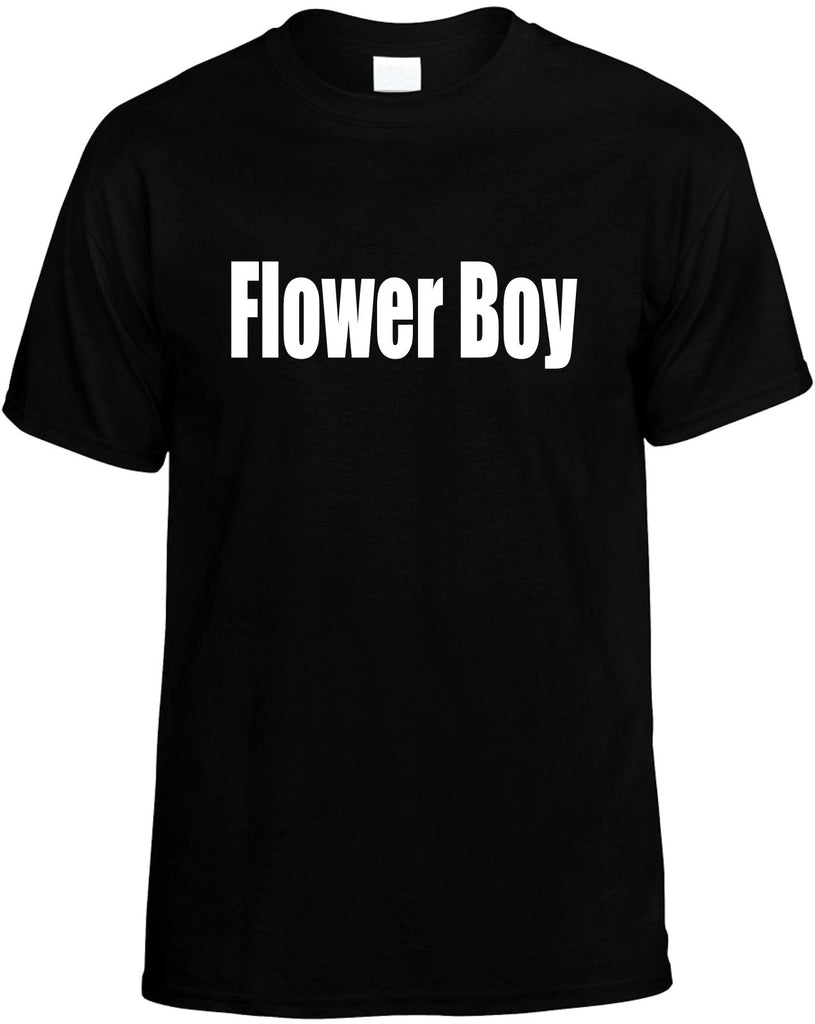 flower boy mens funny t-shirt black