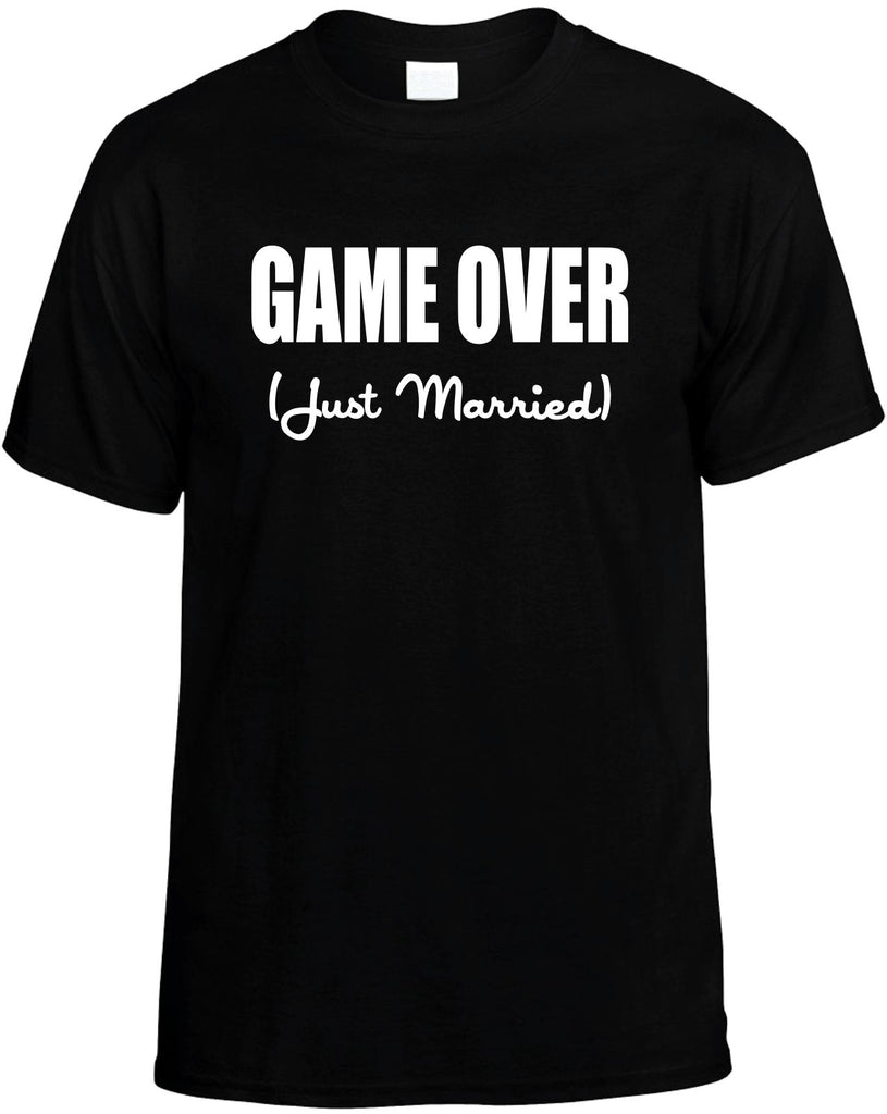 game over just married mens funny t-shirt black