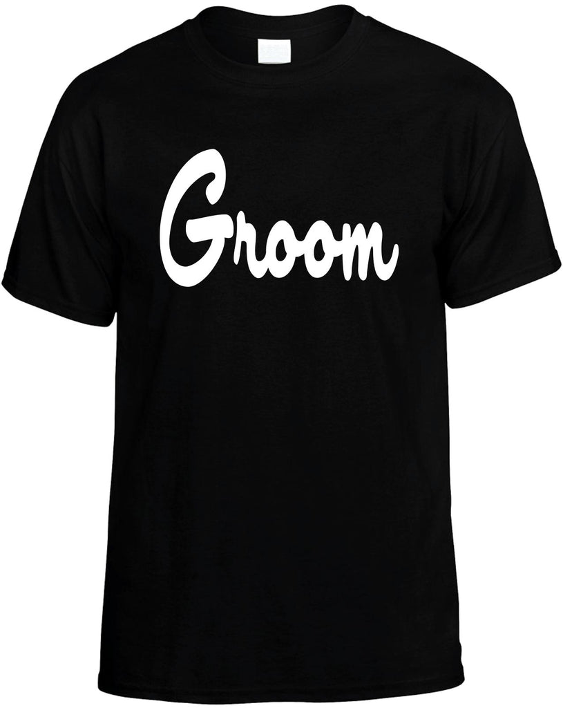 groom mens funny t-shirt black