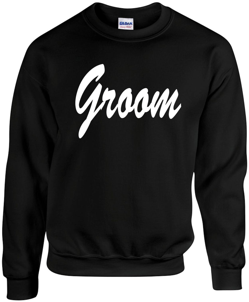 groom unisex crewneck sweatshirt black signature outlet novelty 