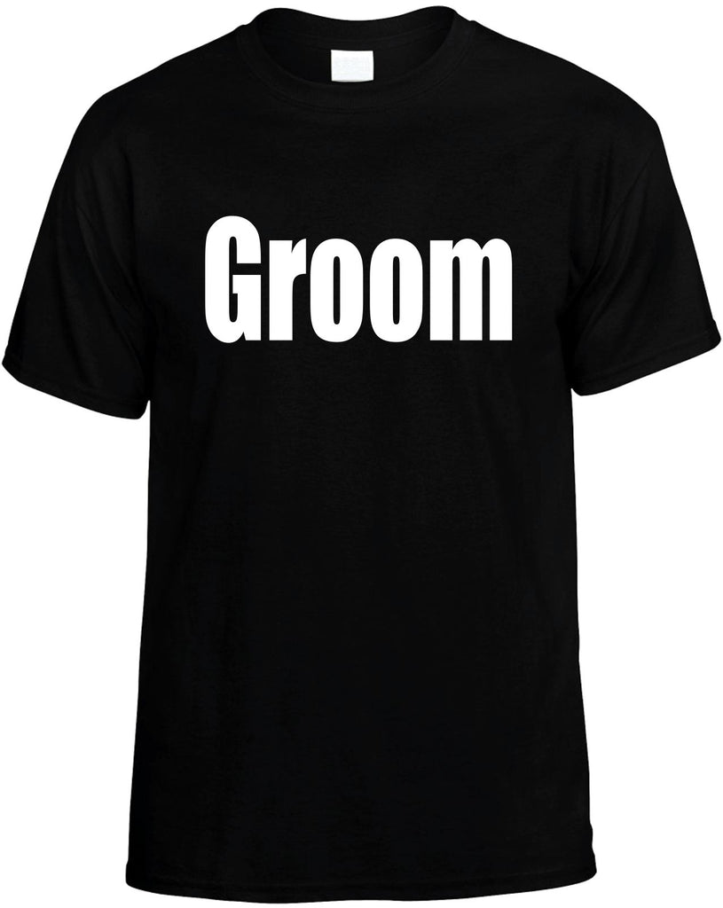 groom mens funny t-shirt black