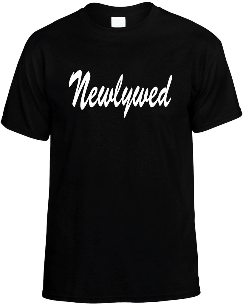 newlywed mens funny t-shirt black