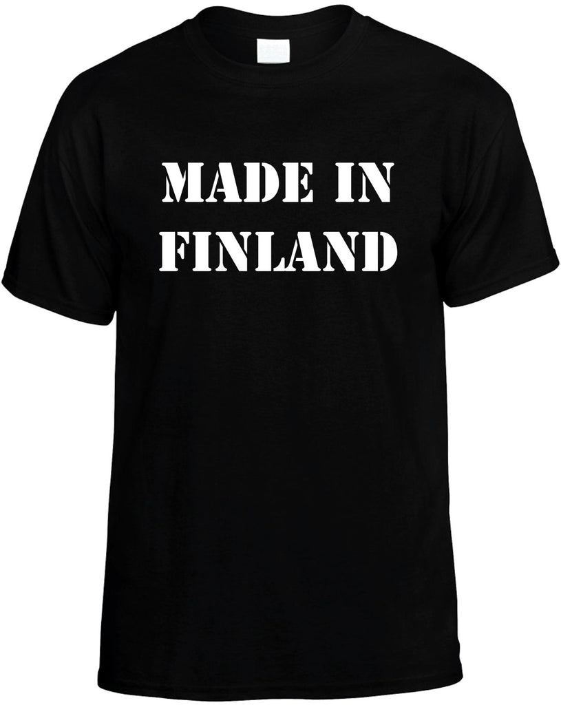 made in finland mens funny t-shirt black