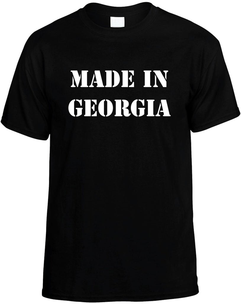 made in georgia mens funny t-shirt black