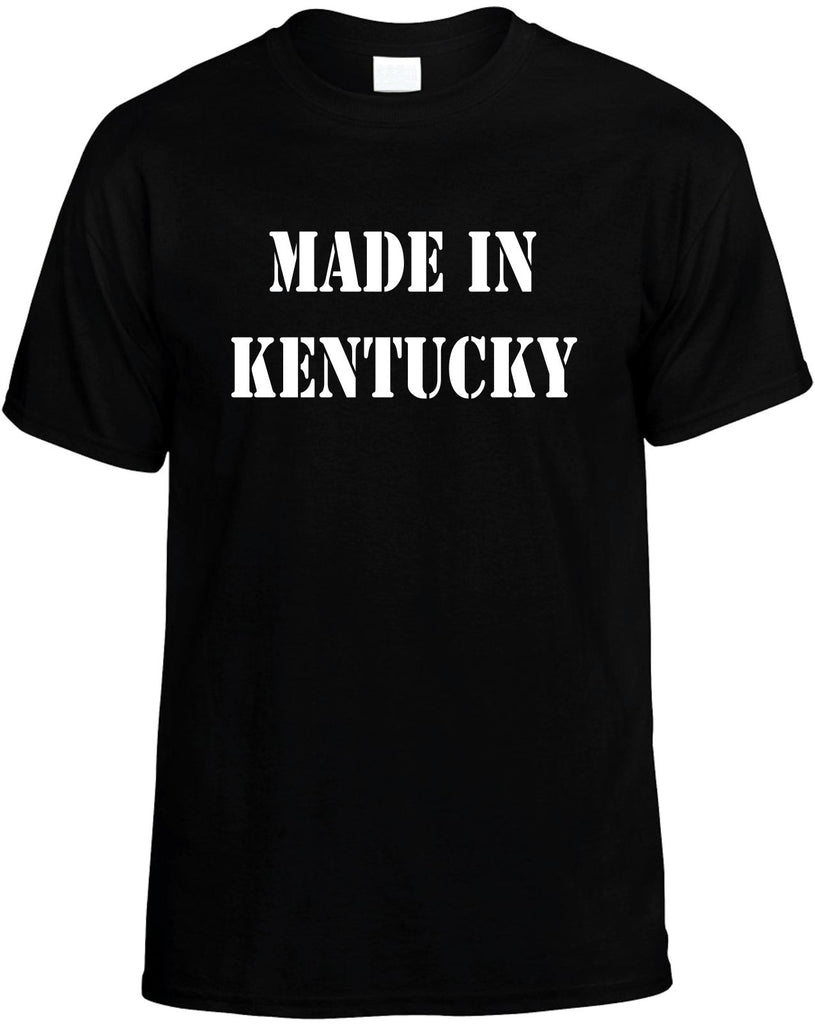 made in kentucky mens funny t-shirt black