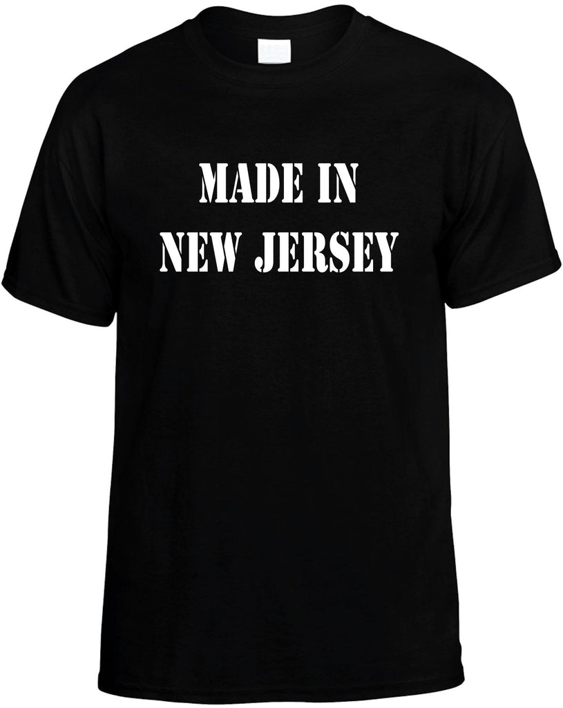 made in new jersey mens funny t-shirt black