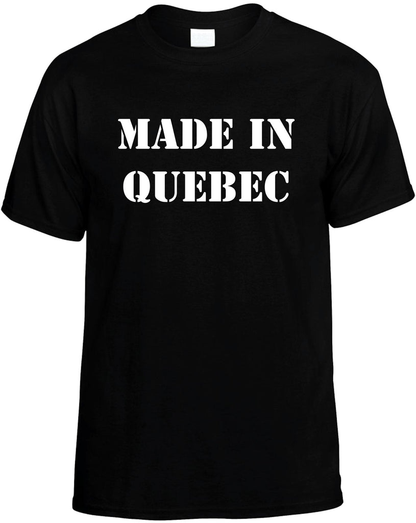 made in quebec mens funny t-shirt black