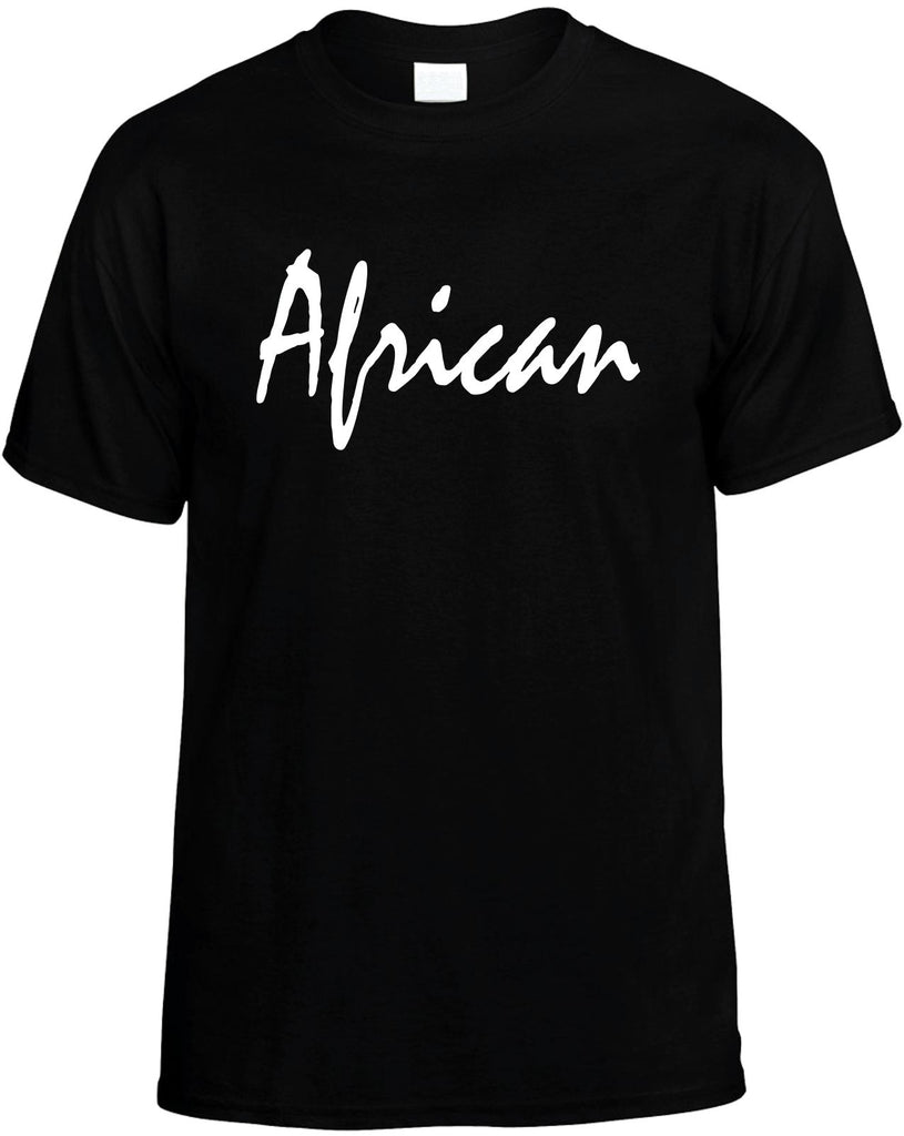 african mens funny t-shirt black