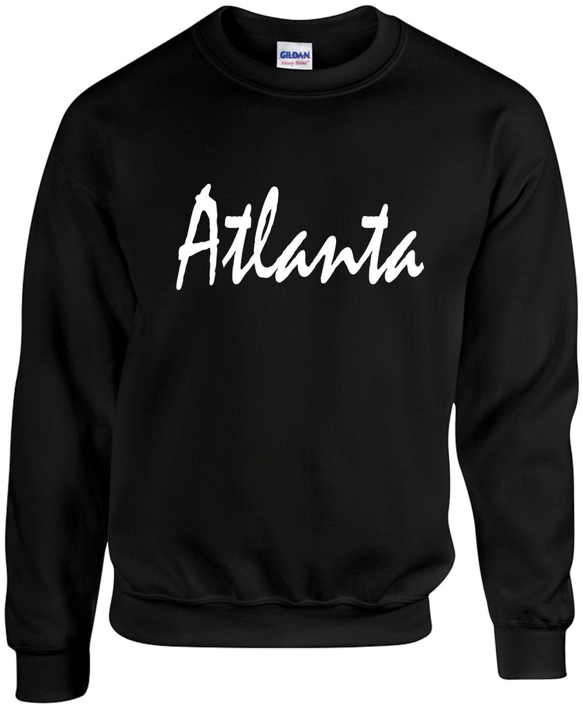 atlanta unisex crewneck sweatshirt black signature outlet novelty 