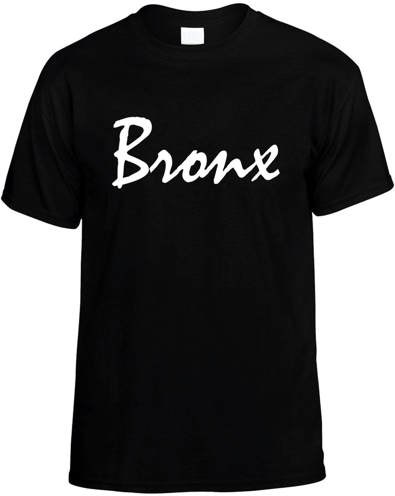 bronx bronx ny; new york mens funny t-shirt black