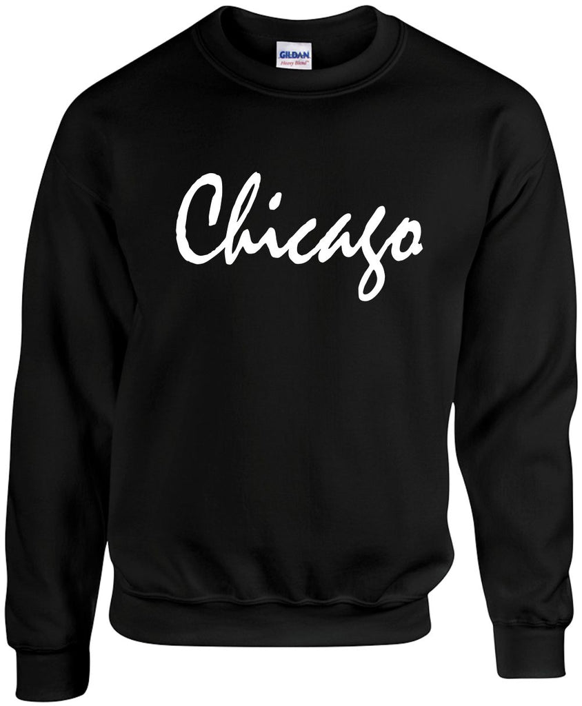 chicago unisex crewneck sweatshirt black signature outlet novelty 