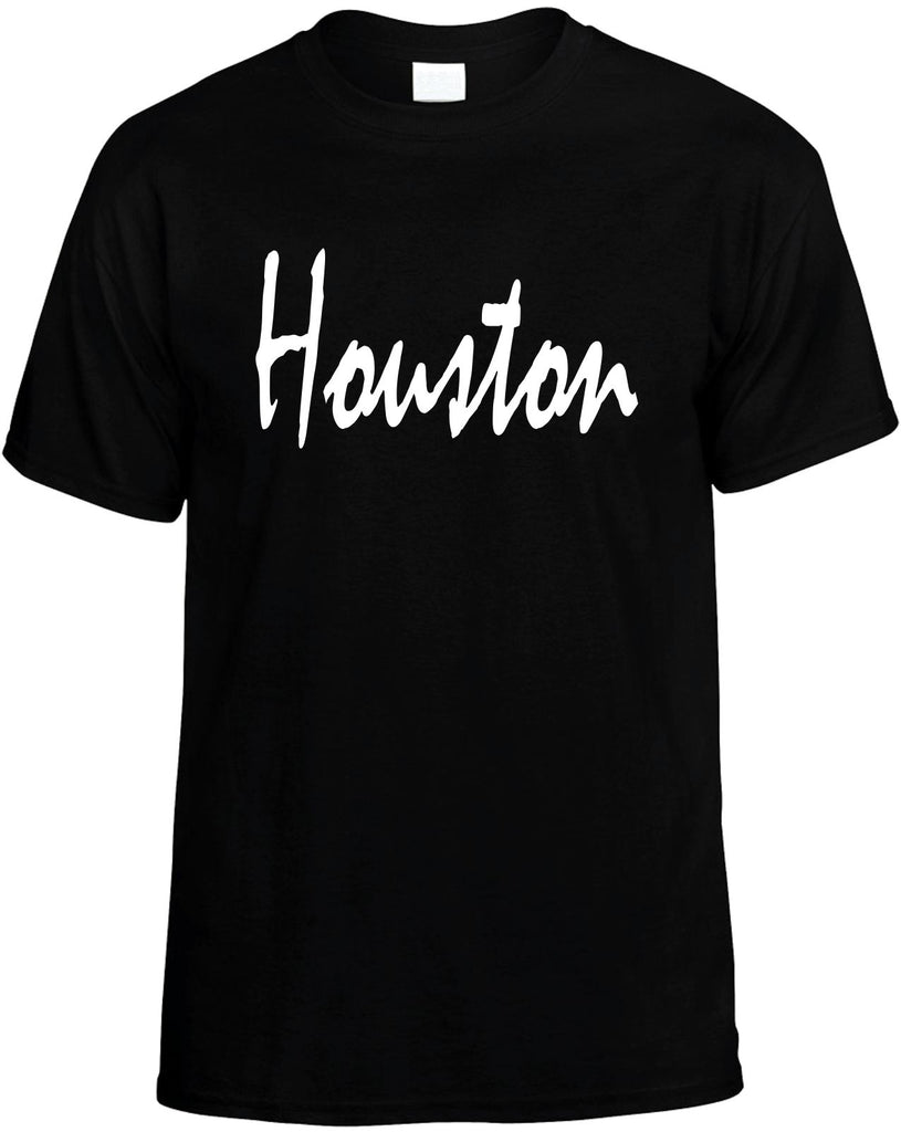 houston texas mens funny t-shirt black