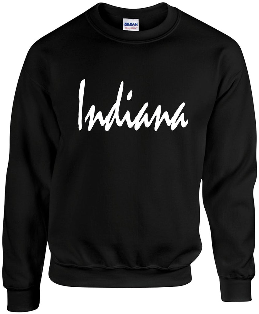 indiana unisex crewneck sweatshirt black signature outlet novelty 