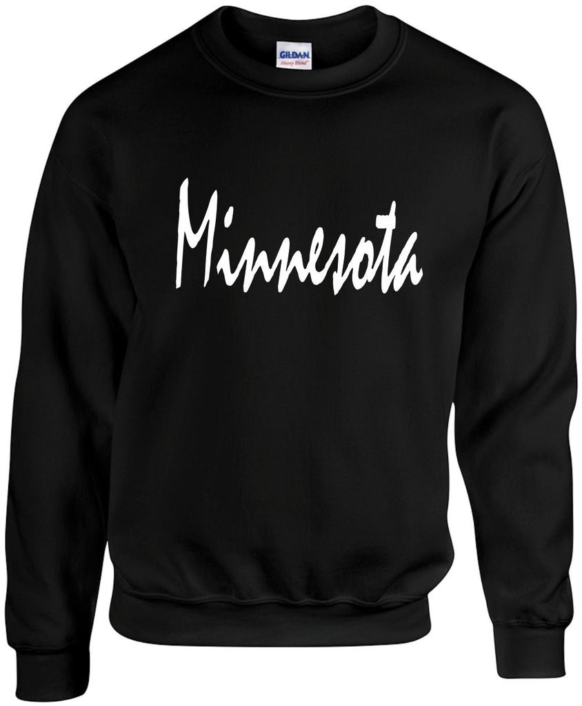 minnesota unisex crewneck sweatshirt black signature outlet novelty 