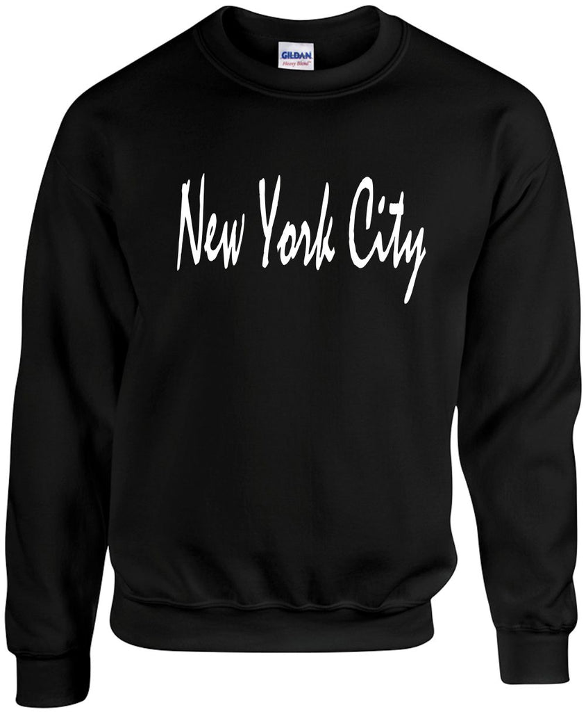 new york city nyc ny unisex crewneck sweatshirt black signature outlet novelty 