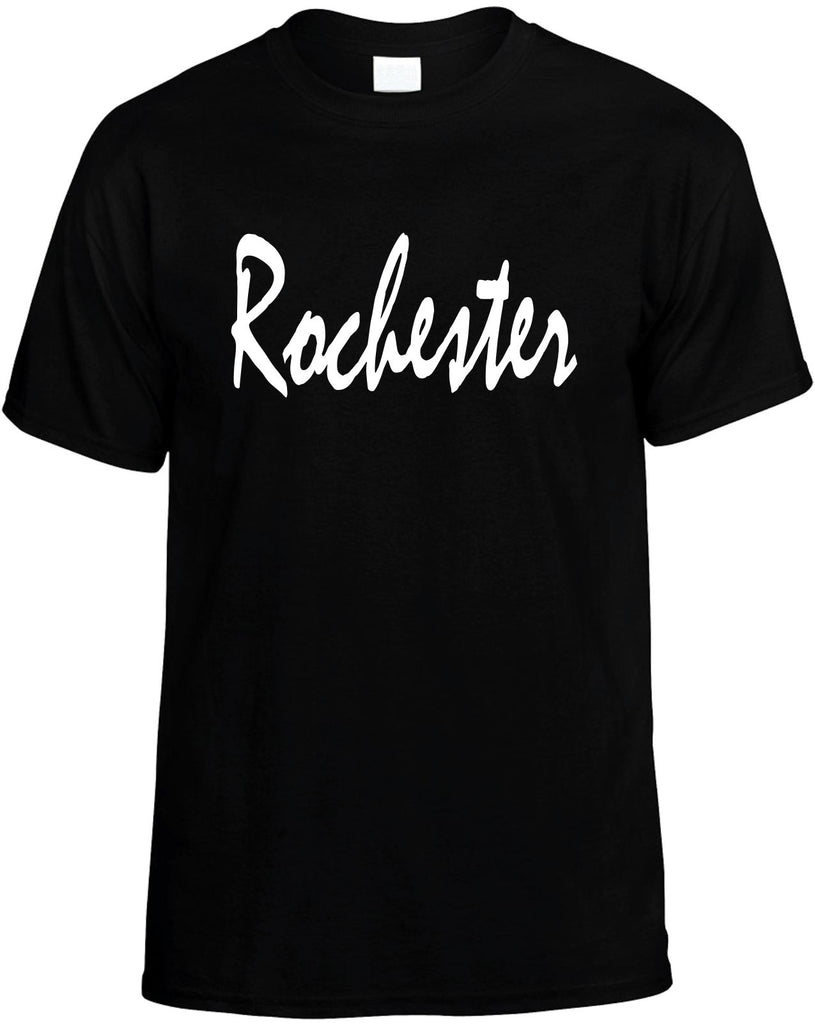 rochester new york mens funny t-shirt black