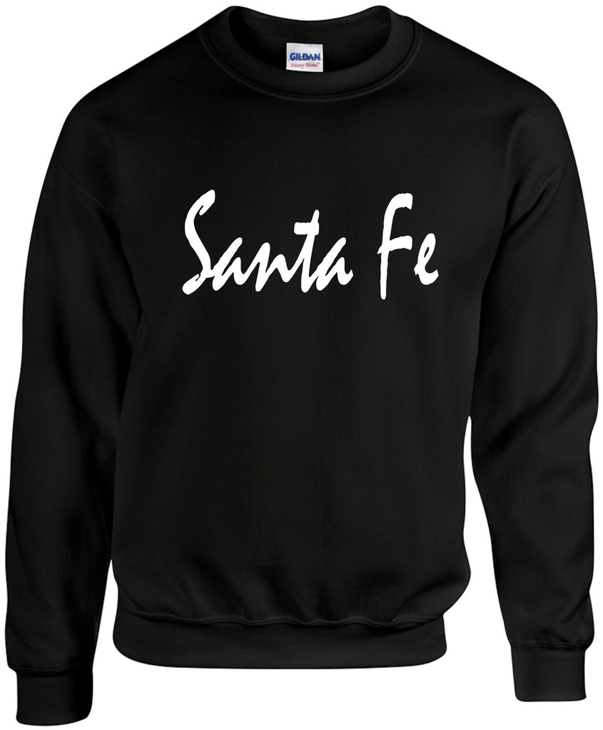 santa fe new mexico unisex crewneck sweatshirt black signature outlet novelty 