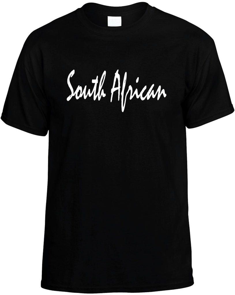 south african mens funny t-shirt black