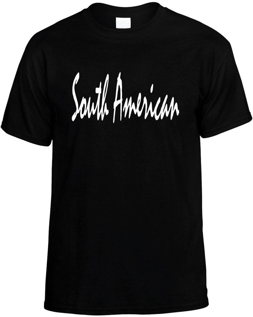 south american mens funny t-shirt black