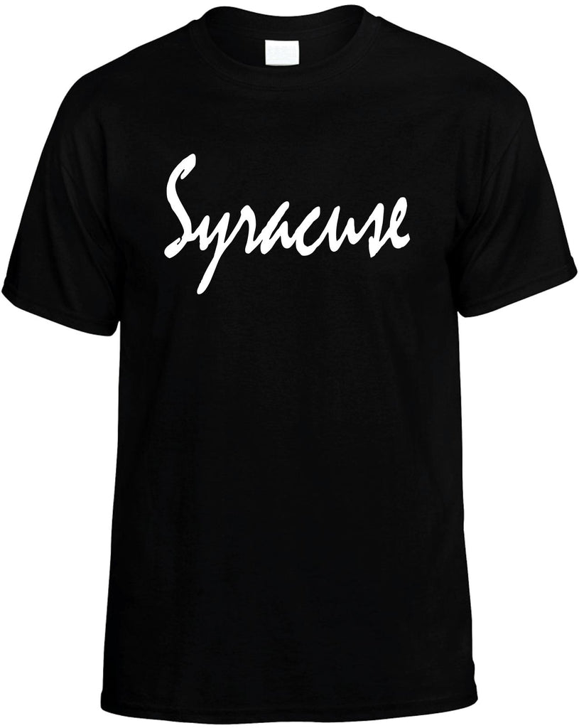 syracuse new york mens funny t-shirt black