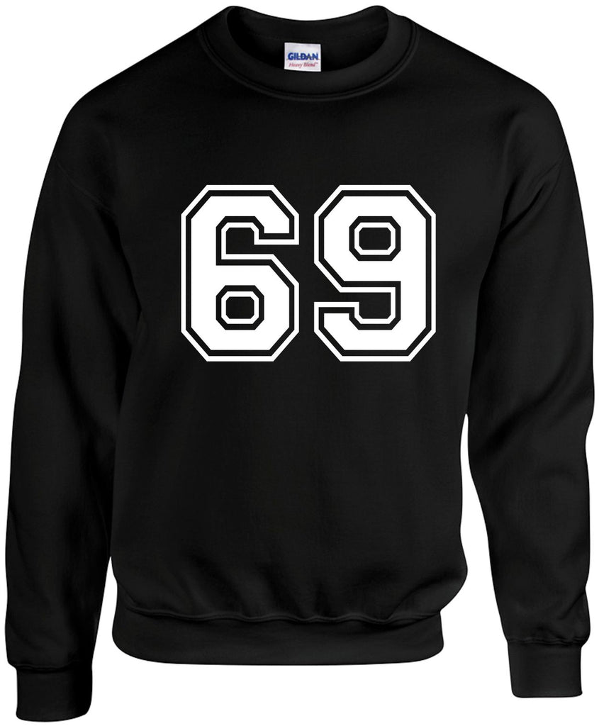 69 unisex crewneck sweatshirt black signature outlet novelty 