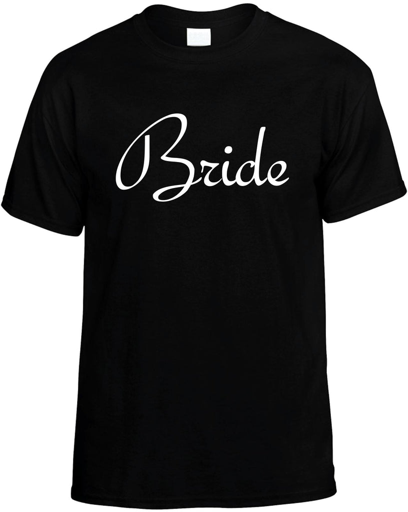 bride wedding bridal mens funny t-shirt black