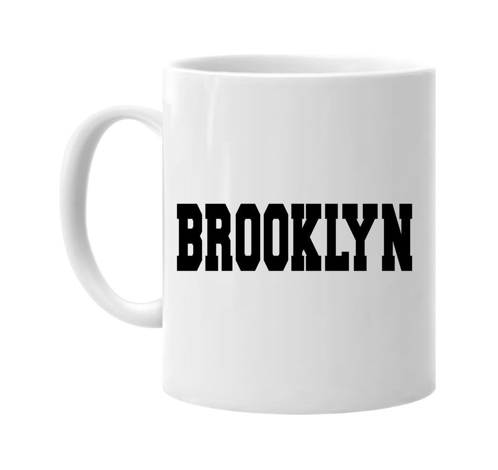 brooklyn new york signature outlet novelty coffee cup mug graphic gift ideas gifts for the family mom dad