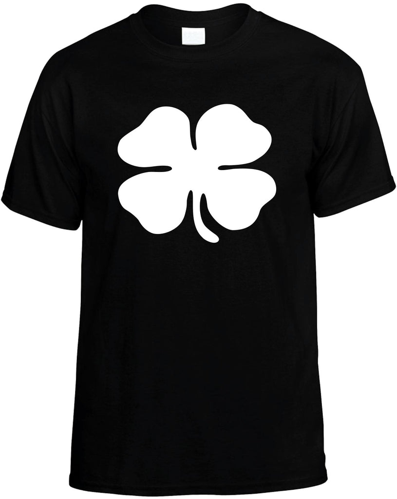 clover four leaf clover shamrock mens funny t-shirt black