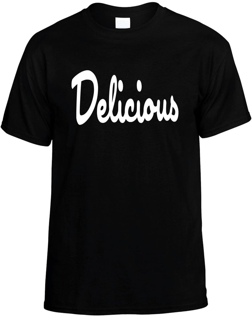 delicious mens funny t-shirt black