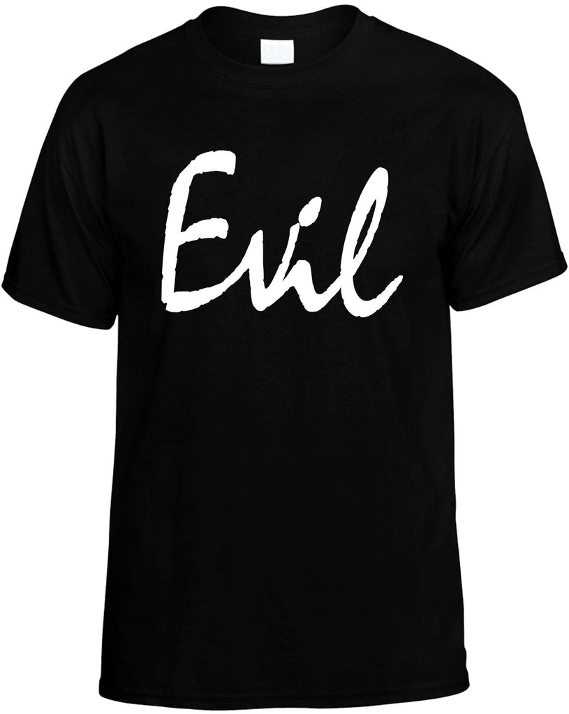 evil mens funny t-shirt black