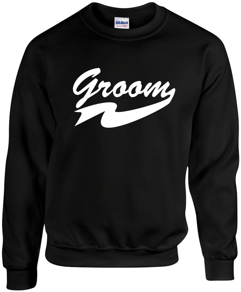 groom wedding bridal unisex crewneck sweatshirt black signature outlet novelty 