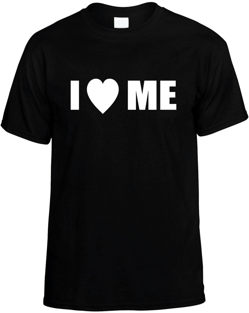 i love heart me mens funny t-shirt black