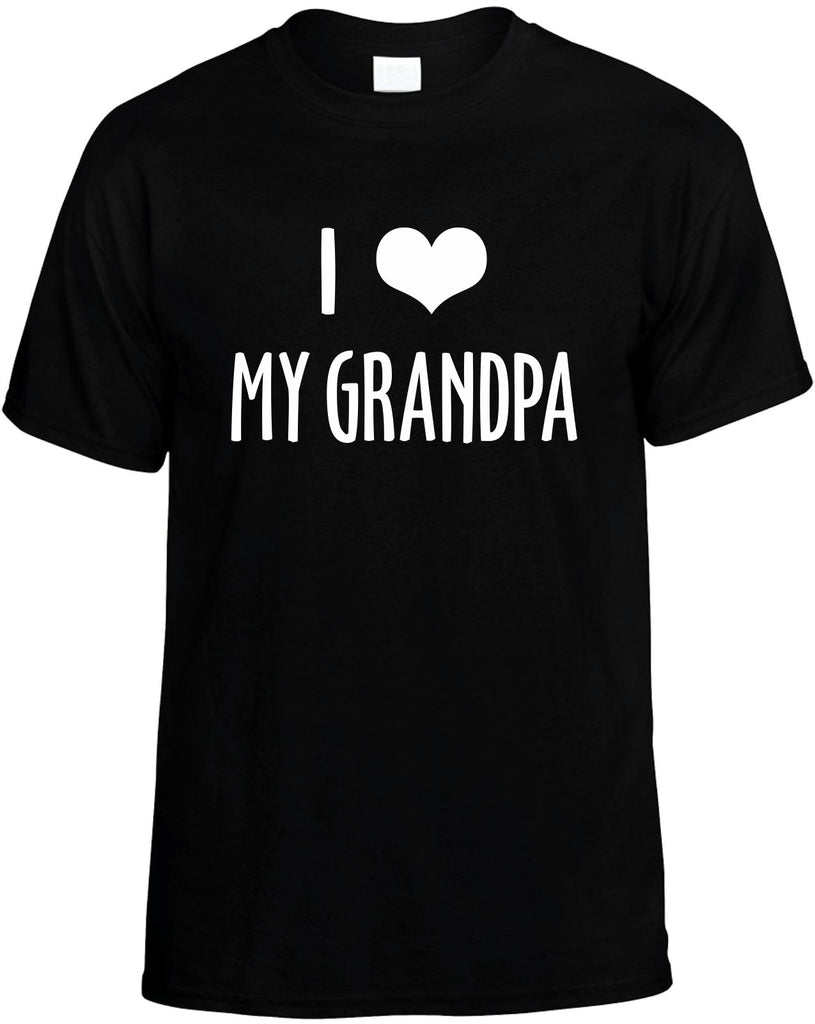 i love heart my grandpa mens funny t-shirt black