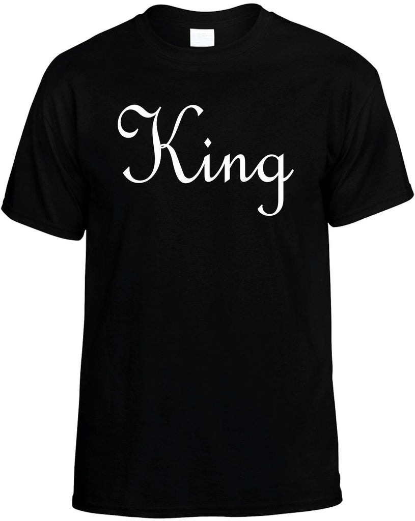 king mens funny t-shirt black