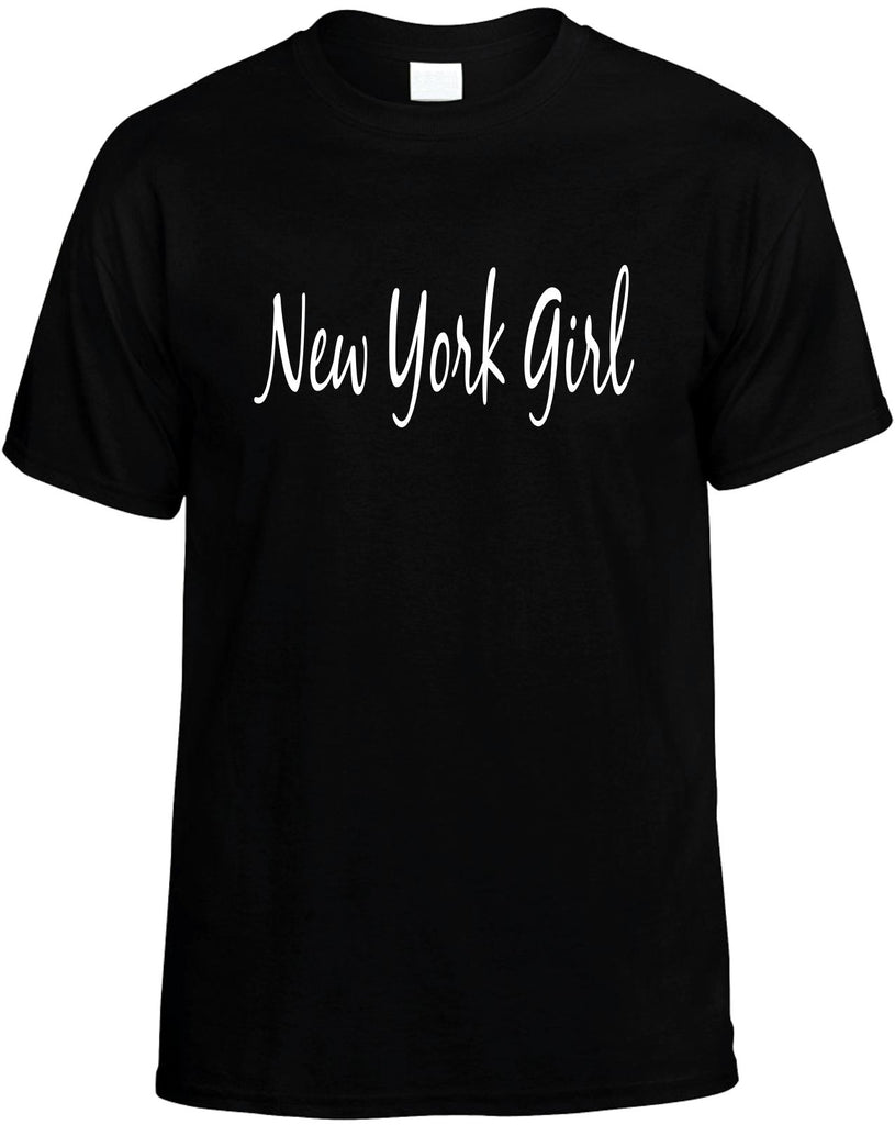 new york girl mens funny t-shirt black