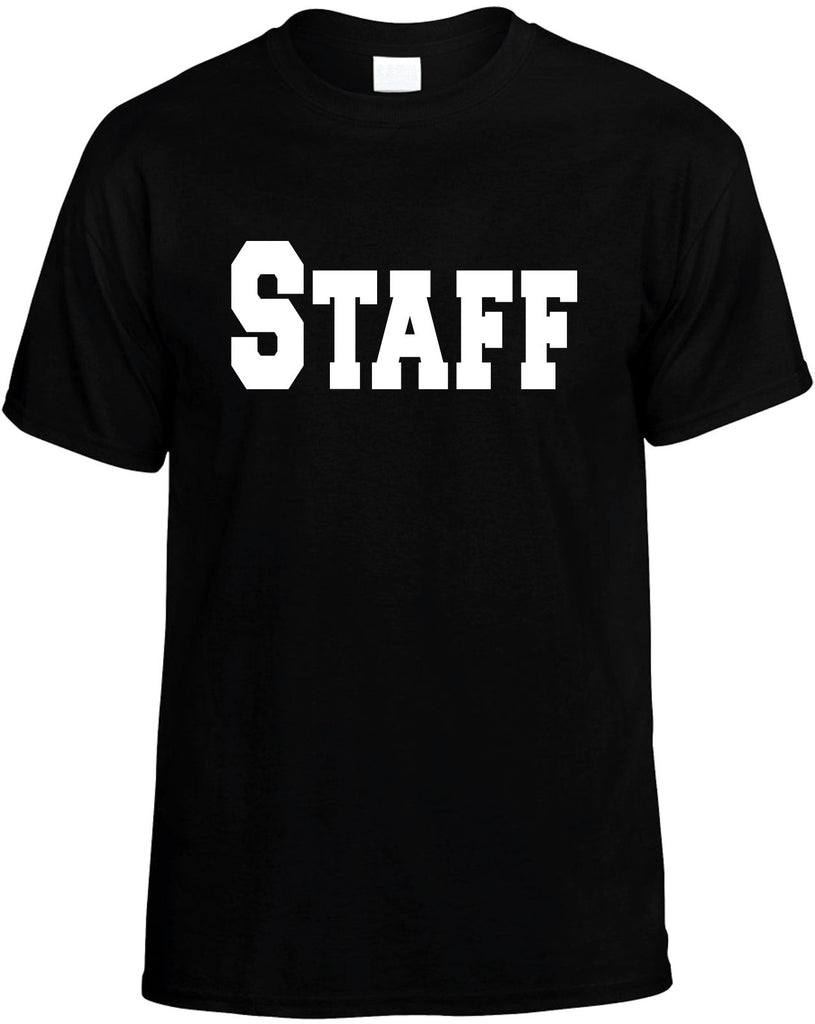 staff work occupational career mens funny t-shirt black