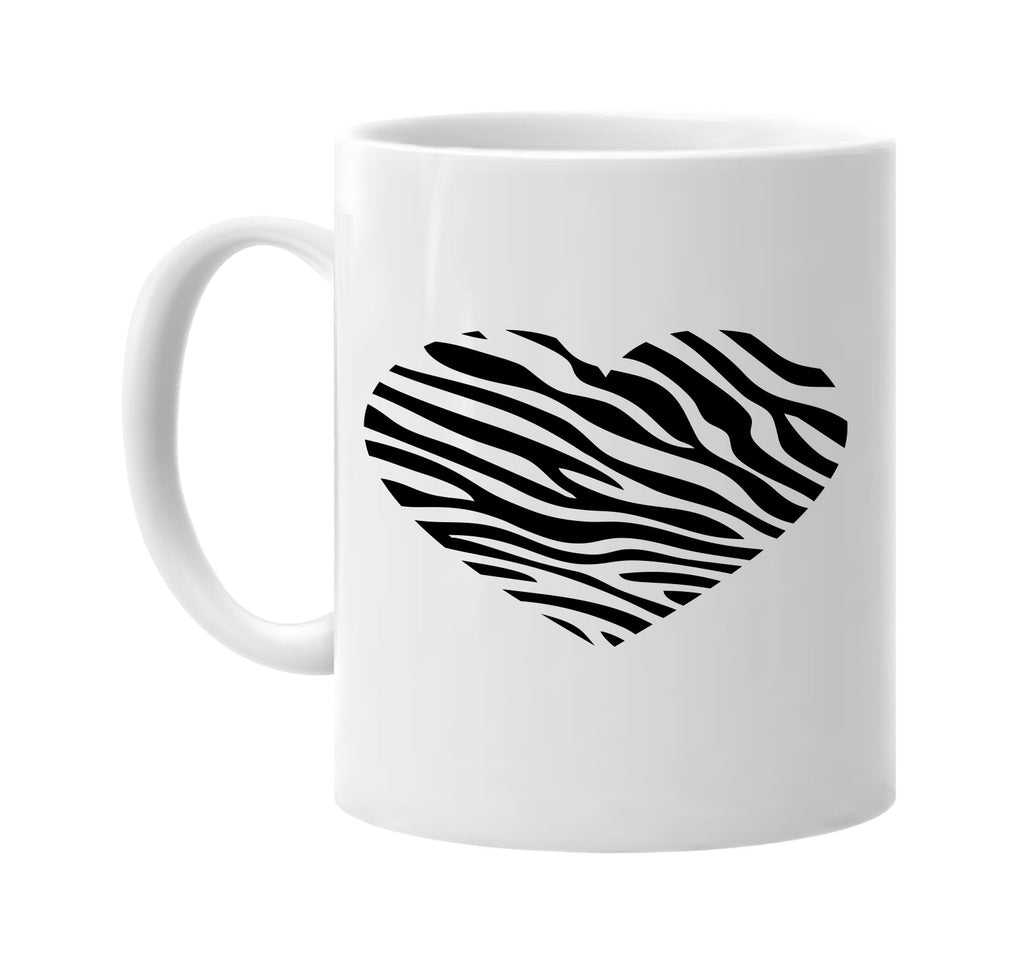 zebra heart sign heart image signature outlet novelty coffee cup mug graphic gift ideas gifts for the family mom dad