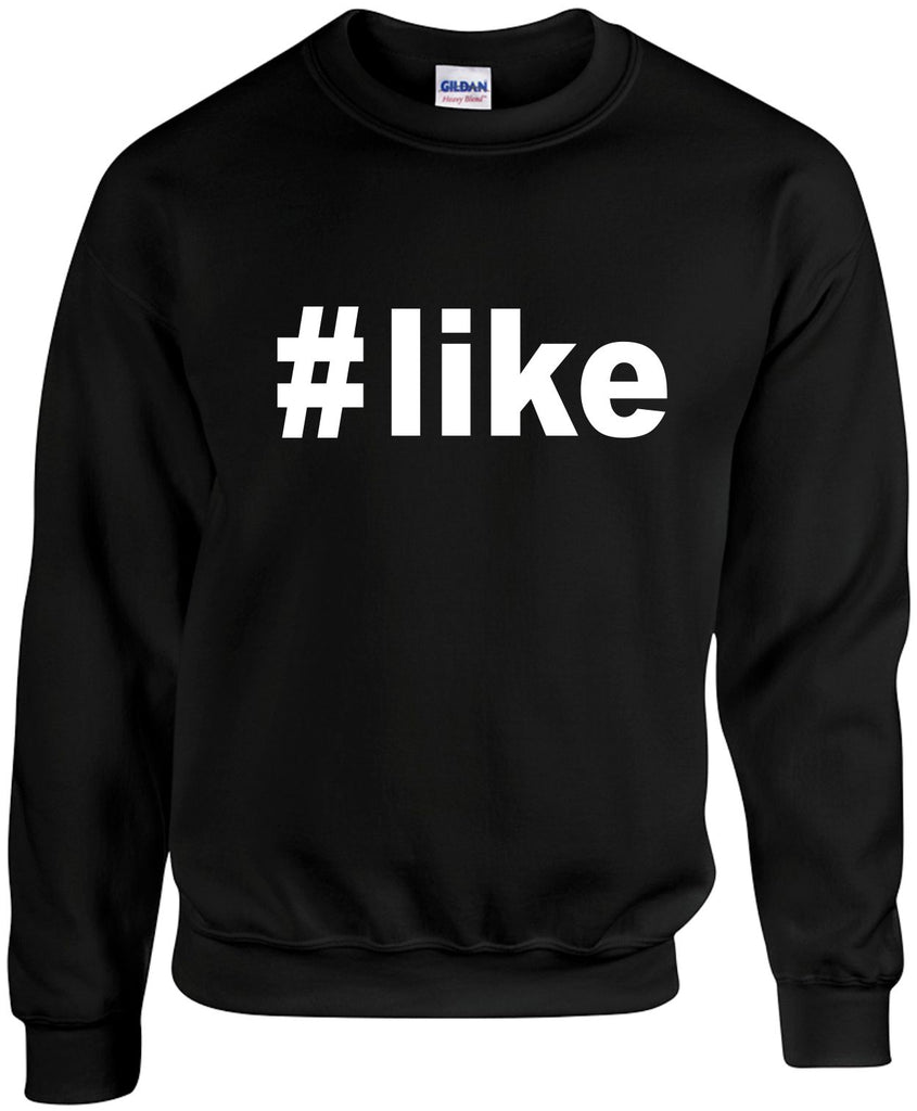 like hashtag unisex crewneck sweatshirt black signature outlet novelty 