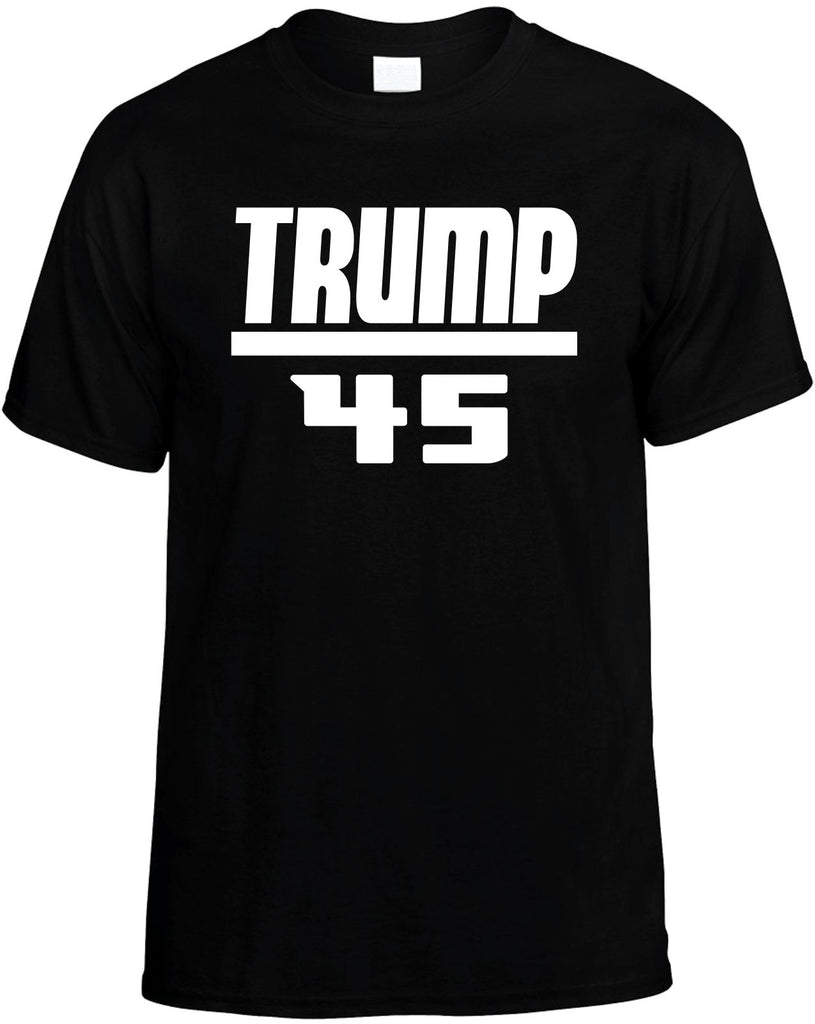 trump 45 with line mens funny t-shirt black