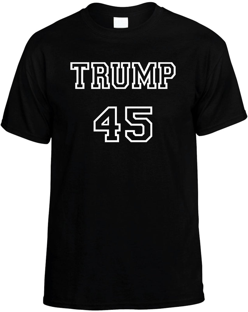 trump 45 college font mens funny t-shirt black